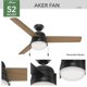 thumbnail image 2 of Ventilador de Techo Hunter 50386 132 cm Negro Mate con Luz LED, 2 of 9