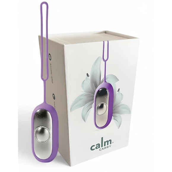 Dispositivo de bienestar CalmCarry Glowco, portátil, microcorriente, morado