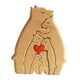 thumbnail image 2 of Familia de rompecabezas de arte familiar de osos de madera, rompecabezas de osos de madera, linda decoración de madera para regalos de cumpleaños para 6 osos, 2 of 5