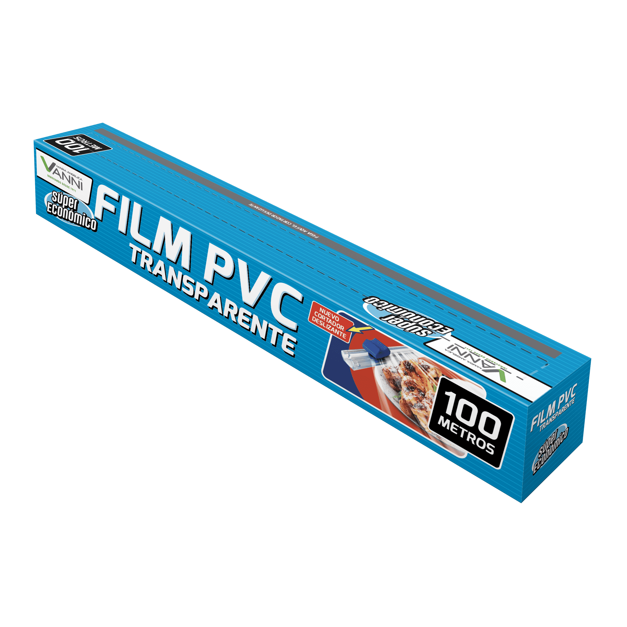 Genérica - Papel Film Alusa Embalaje Pvc Transparente 28x100m Cocina