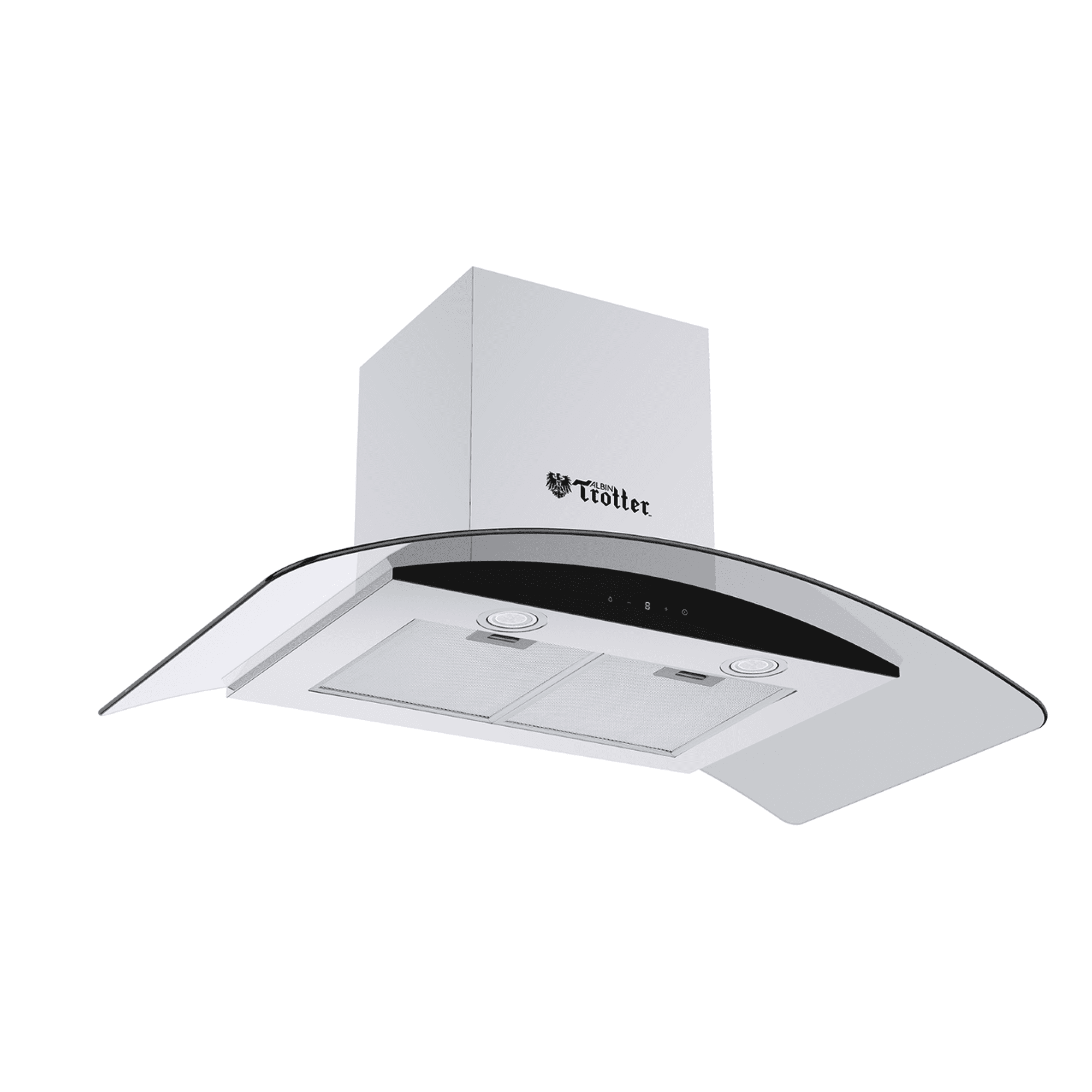 Albin Trotter - Campana Mural Touch Vidrio Ancho: 900 Fondo: 500 Alto:485