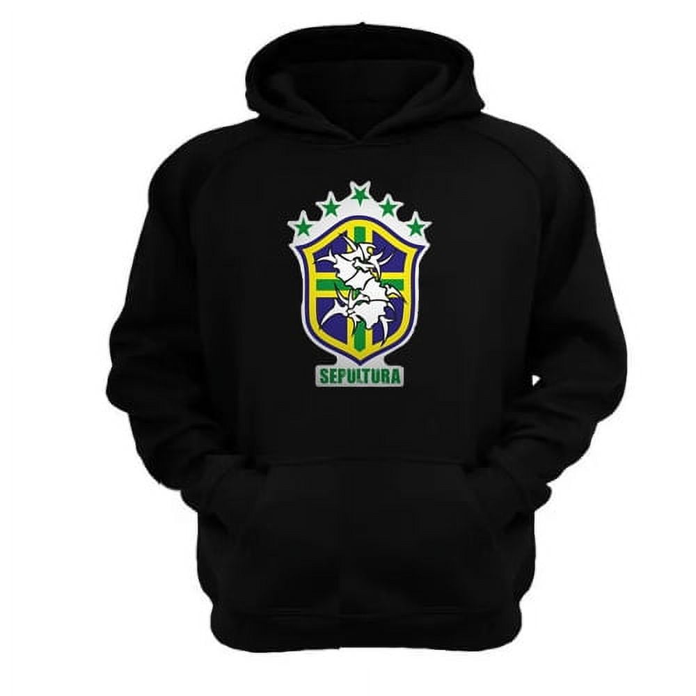 Genérico - Poleron Canguro Sepultura Negro Talla Xs Unisex