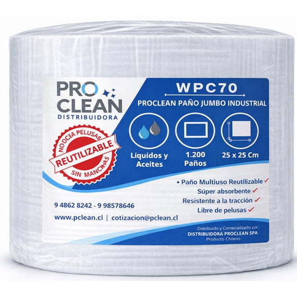 PROCLEAN PAÑO JUMBO INDUSTRIAL 70