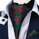 thumbnail image 1 of Set corbata gruesa Ascot hombre elegante formal. Modelo Floreado Rosas Rojas, 1 of 5