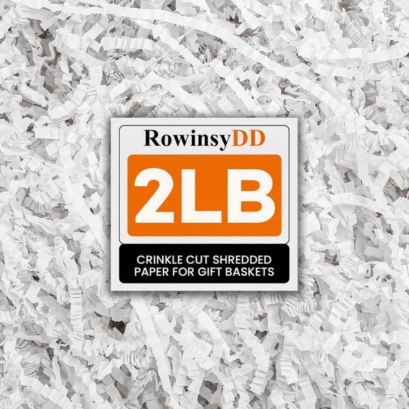 Relleno de Papel Rizado RowinsyDD 2 lb Blanco para Cajas