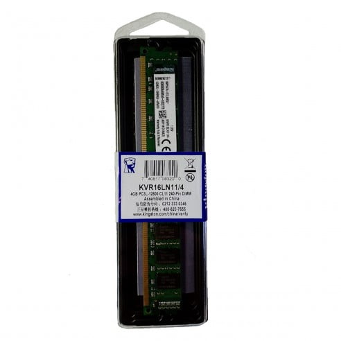 Kingston - Memoria Ram Pc 4gb 1600mhz Ddr3l Pc3l-12800 Kvr16ln11/4