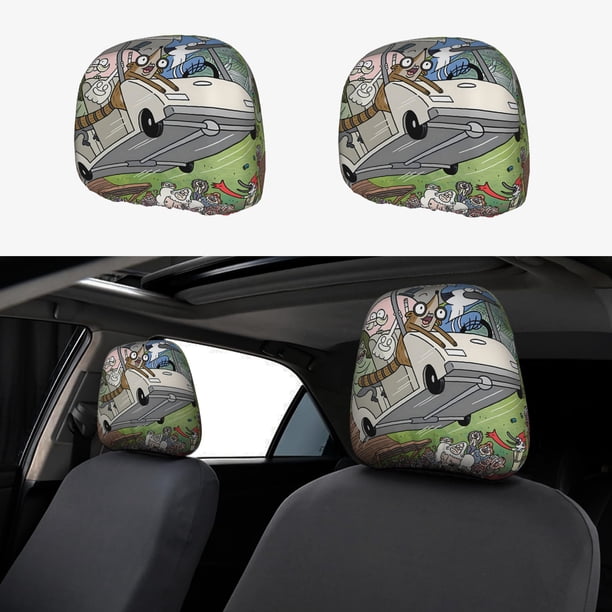 Un Show Más Funda Protectora Universal para Reposacabezas de Coche, Funda Elástica para Reposacabezas de Asiento de Auto, Funda de Tela Antipolvo, Accesorios de Interior 2 Piezas