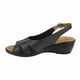 thumbnail image 3 of Sandalia Exs Texturas Cuero Negro, 3 of 5