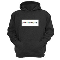 Genérico - Polerón Canguro Friends Gris Oscuro Talla L Unisex