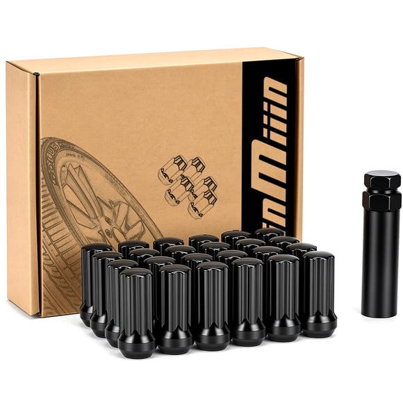 Tuercas de rueda JiiinMiiin M14x2.0 5 cm negro 24 piezas + llave