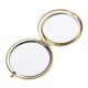 thumbnail image 4 of 1pc travel Premium plegable bolsillo compacto espejo de maquillaje de dos caras de oro, 4 of 5