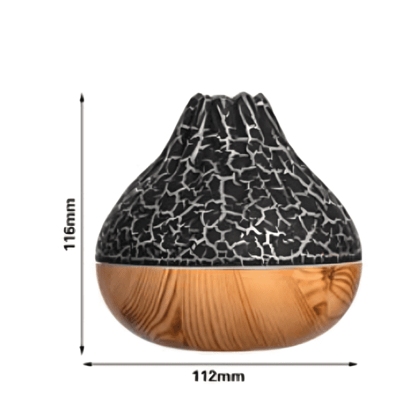 Humidificador de volcán pequeño con diseño de veta