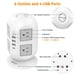 thumbnail image 5 of Power Strip Tower TESSAN con 8 tomas de corriente alterna, 4 puertos USB, cable de 10 pies, 5 of 7