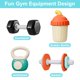 thumbnail image 4 of Juego de sonajeros iPlay iLearn Baby First Gym Teething para niños pequeños de 3 a 6 m, 4 of 7