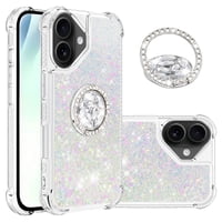 Foxdock Funda Glitter Líquida Para Iphone 17 Con Anillo Brillante, Tpu Antichoques Y Esquinas Reforzadas, Soporte