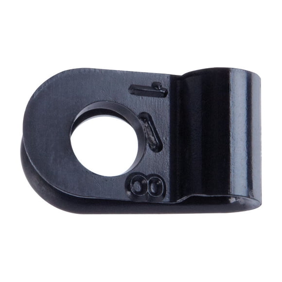 Abrazadera de cable Jandorf Nylon de 1/8 pulgadas D 5 unidades, color negro, para interiores y exter
