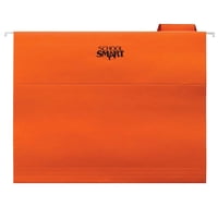 School Smart - Carpetas Colgantes Para Archivos Escolares, Tamaño Carta Inteligente, Color Naranja, Paquete De 25
