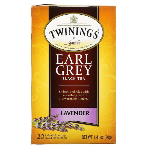 Tea Twinings Earl Grey Lavender, 20 unidades (paquete de 6)