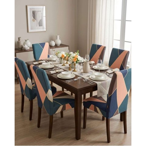 Mylhogar - Juegos De 6 Fundas Para Sillas Con Diseño Elastico