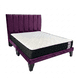 thumbnail image 1 of Cama europea 2 plazas + Colchon con respaldo y bases divididas Lino Morado, 1 of 4