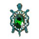thumbnail image 1 of tortuga cristal broche tortuga rhinestone pin animal decorativo pin verde, 1 of 5
