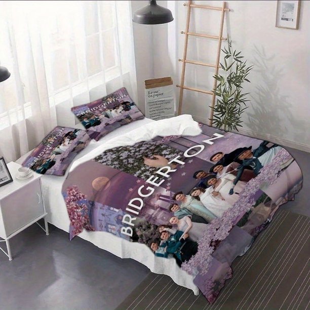 3pcs Bridgerton Creative Poster Duvet Cover Set - Duvet Cover Set 1 Quilt Cover + 1/2 Pillowcase