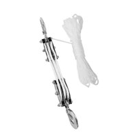 Magideal - Rope Elevador De Elevación De Objetos Pesados, Resistente, Estructura De Cojinete De Ruedas De Metal, Servicio Pesado, Bloque De Polea De Elevación De 15 M De Cuerda