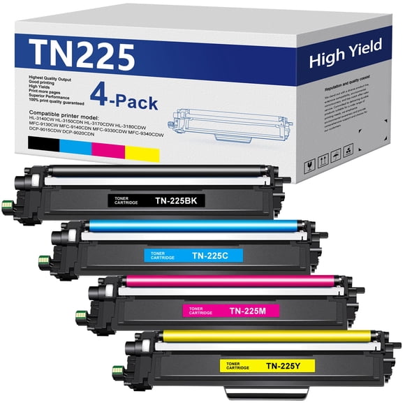 Cartucho de tóner MOLIMER TN-225 (paquete de 4) (Negro/Cian/Magenta/Amarillo)