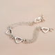 thumbnail image 3 of Pulsera Brazalete Plata 925 Corazones Borlas Cadenas plateado Talla única, 3 of 5
