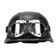 thumbnail image 2 of Casco para motocicleta Ajuste la mitad de los cascos con la cara abierta Visera negra L ： 59-60cm, 2 of 5