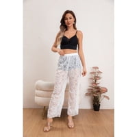 Likeshop - Pantalon Largo Encaje Salida De Baño Playa Piscina Verano 8345