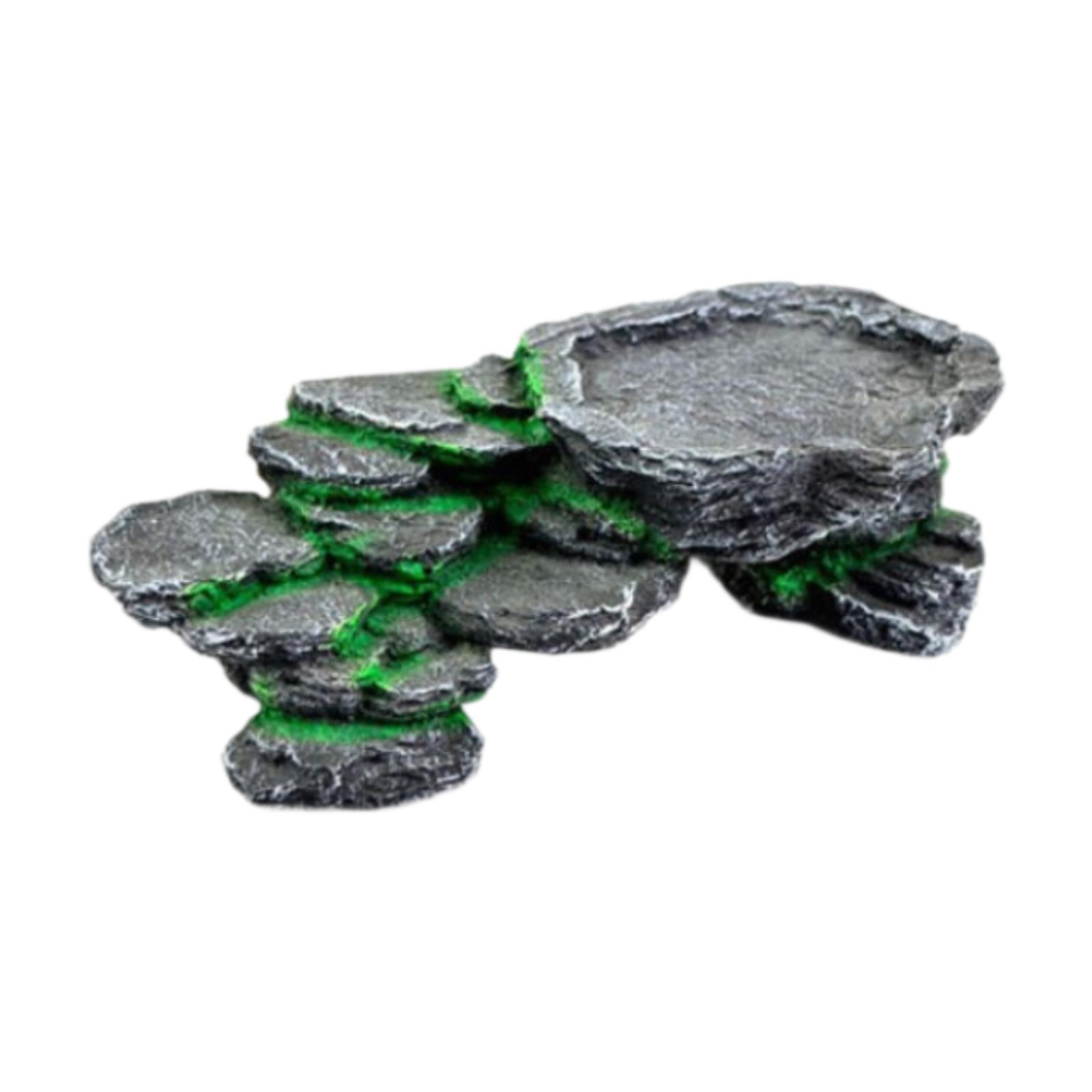 Magideal - Escalera De Escalada Para Tanque De Tortugas, Juguete De Resina, Cueva, Adorno Acuático De Resina De Gran Superficie, Rampa Para Tortugas, Anfibios De