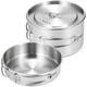 thumbnail image 5 of Olla de acero inoxidable para acampar, 2 piezas, juego de utensilios de cocina para acampar, olla de acero inoxidable, juego de cocina con asas plegables, bolsa de transporte de malla, 5 of 6