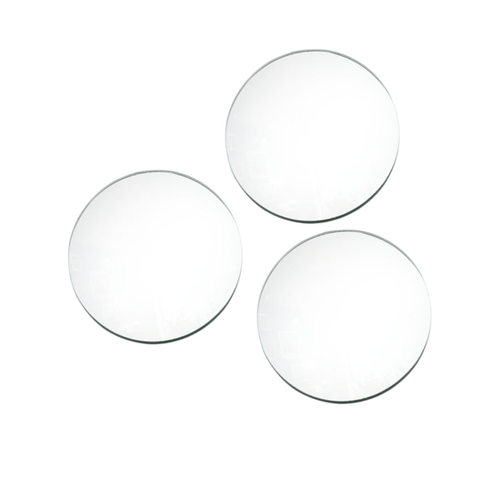 Magideal - 3 Piezas Espejos Redondos Para Centros De Mesa Para Mesas Bandejas Decorativas De Espejo Platos Acrílicos Para Centros De Mesa Para Decoración De La Argent 15 Cm