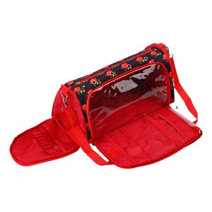 Magideal - Bolsa Para Guardar Lanas, Bolsa De Ganchillo Con Bolsillo Lateral, Bolsa Portátil Para Guardar Lanas, Hilos Ligeros Y Portátiles, Bolsa Para Tejer Res Multicolor Rojo