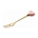 thumbnail image 1 of Xiao Hua Tenedor de Postre Juego de 4 Piezas Tenedor de 4.72 Pulgadas de Largo, Vajilla Decorativa de Cerámica Rosa con Forma de Corazón, Juego de Vajilla para Uso Diario, Cubiertos para, 1 of 3