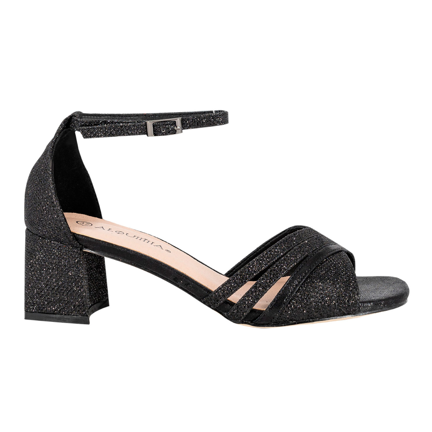 Sandalia De Vestir Khan Negro Alquimia