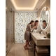 thumbnail image 3 of Set Cortina De Bano Disenos Modernos 180x180 Mas Forro Protector, 3 of 6