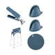 thumbnail image 3 of Juego Antiescaldaduras De Cocina Que Se Mueve Fácilmente Y Protege Las Manos, Resistente, Multiusos, Azul, 3 of 5