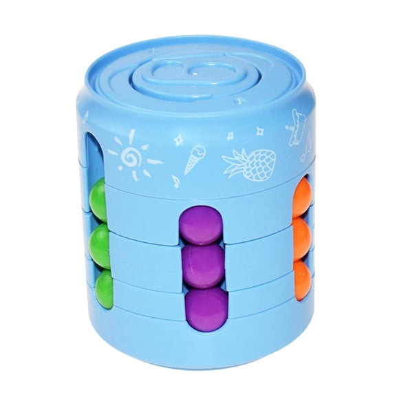 Niños Juguetes Educativos Cube Twist Puzzle Game Hand Spinner Finger Gyro Blue