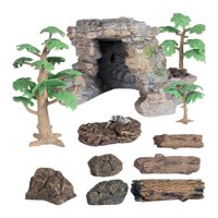Bothyi - 11 Uds Mini Figuritas De Jardín Piedra En Miniatura Micro Paisaje Para Adornos