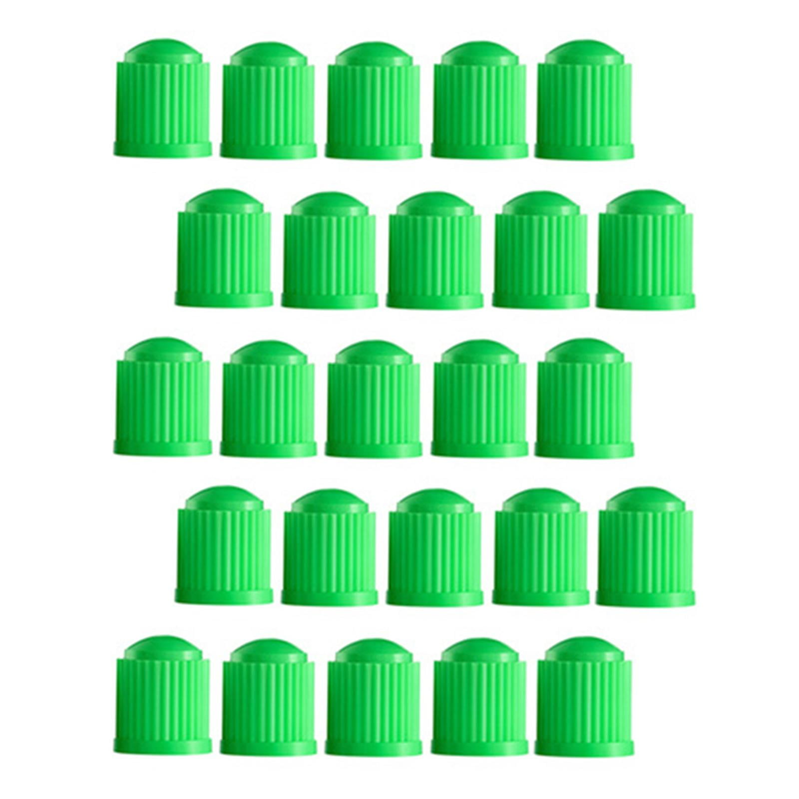 Magideal - 25x Tapas De Válvula De Vástago De Neumático Para Válvula , Accesorios Para Neumáticos, Decoración De Neumáticos, Vehículo, Impermeable, Tapa , Verde