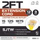 thumbnail image 2 of Cable de extensión Iron Forge Cable de 60 cm, 12/3 SJTW, 3 salidas, 2 of 7