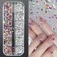 thumbnail image 3 of Xiao Hua Accesorios de Uñas Blancos + Color -1 set, Accesorios de Uñas 3D con Caja de Almacenamiento Compacta, Varias Formas y Tamaños de Arte de Uñas de Respaldo Plano con Pedrería Manualidades DIY, 3 of 5