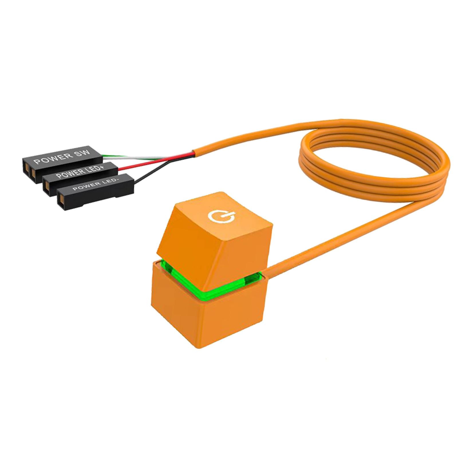 Bothyi - Interruptor De Alimentación De Computadora De Escritorio Interruptor Móvil De Escritorio Para Hoteles Salas De Reuniones Luz Verde 2m