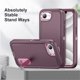 thumbnail image 5 of for iPhone 17e Funda con Soporte Integrado, a Prueba de Golpes/polvo/caídas, Cubierta Protectora Resistente de Grado Militar de Alta Resistencia for iPhone 17e, Morado, for iPhone 17e, 5 of 8