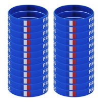 Magideal - Juego De 24 Pulseras Elásticas De Silicona Con Banderas De Países Para Aficionados Al Deporte. Francia
