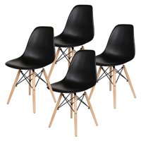 Topdeco - Set De 4 Sillas Eames Dsw - Negro