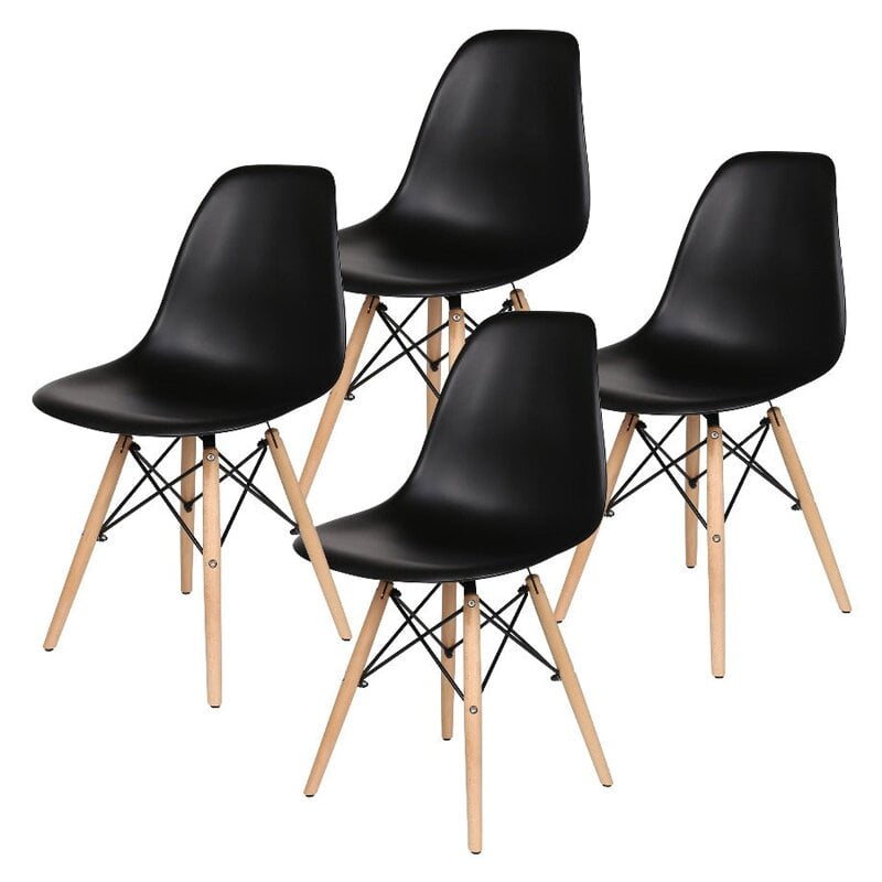 Topdeco - Set De 4 Sillas Eames Dsw - Negro