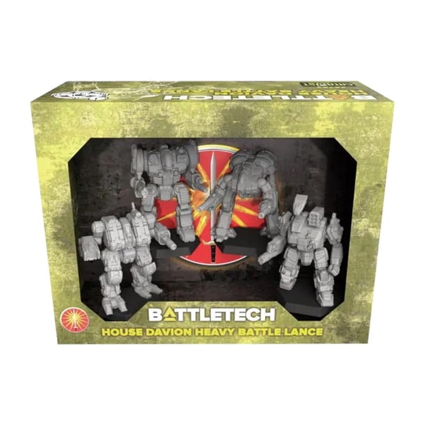 Miniaturas Catalyst Game Labs BattleTech House Davion Heavy Battle Lance sin pintar para mayores de 15 años